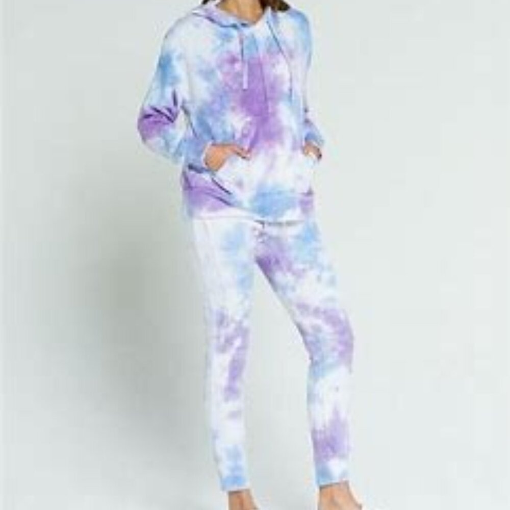 Free People Work it Out Tie Dye Jogger Set in Spring Bloom Sz L & M  NWT